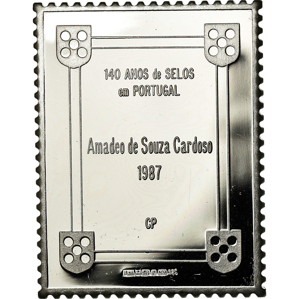 Portugal, Médaille, Timbre, Amadeo de Souza Cardoso, 1987, SPL+, Argent