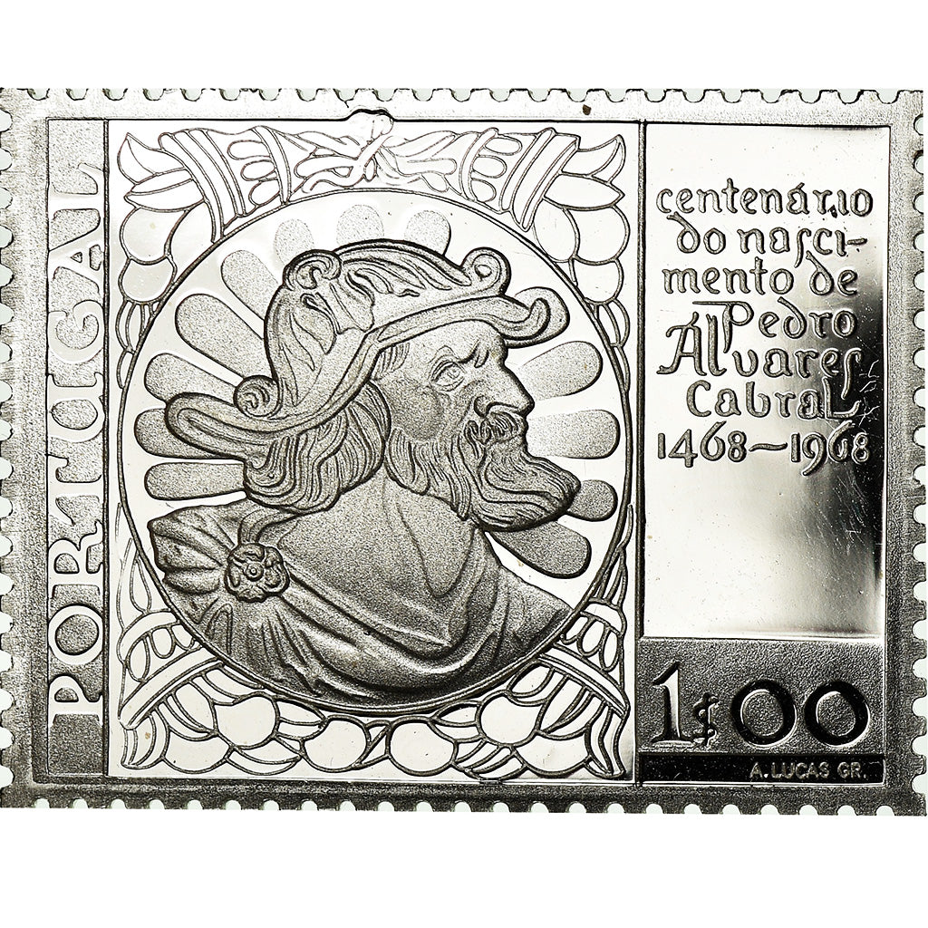 Portugal, Medal, Timbre, Pedro Alvares Cabral, 1969, MS(64), Silver