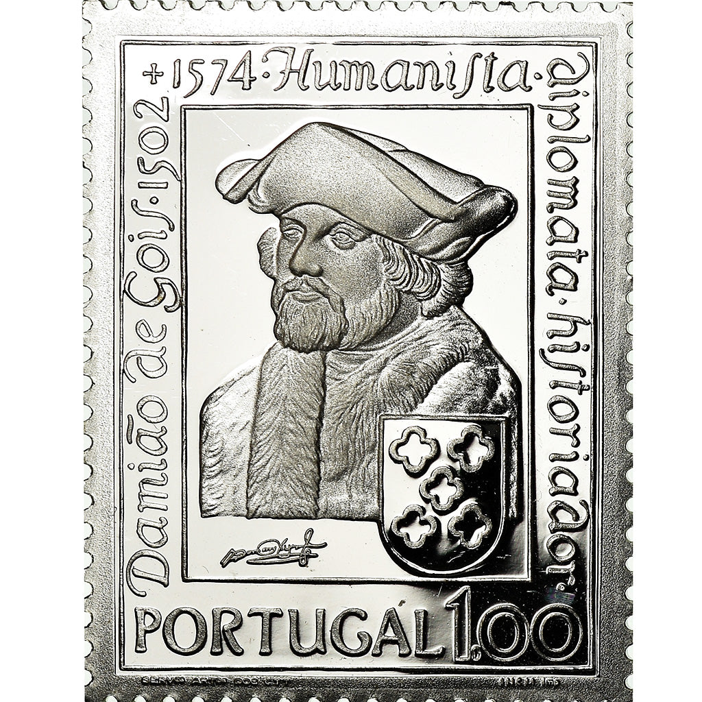 Portugal, Medal, Timbre, Damiao de Gois, History, 1974, MS(64), Silver