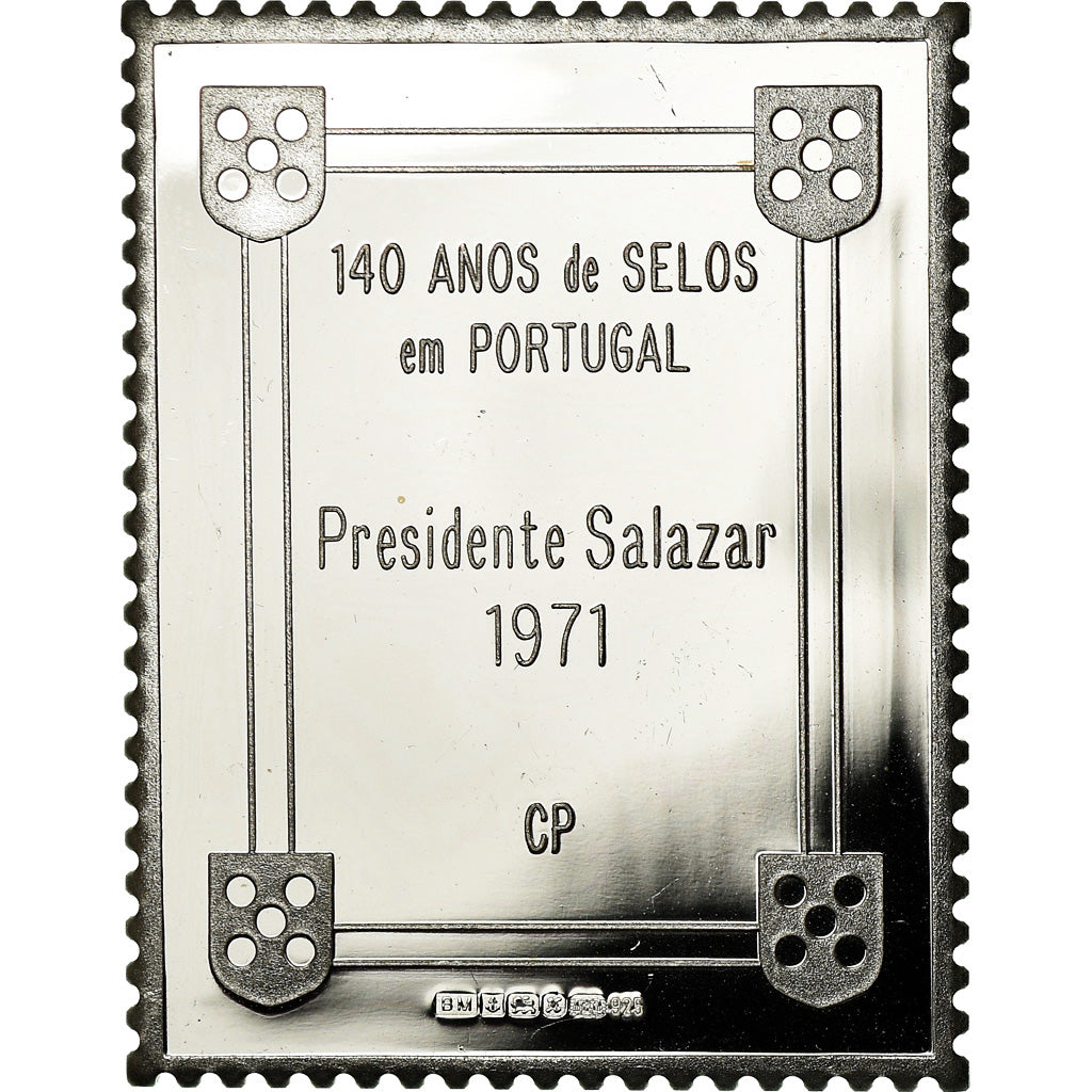 Portugal, Medal, Timbre, Presidente Salazar, 1971, MS(64), Silver
