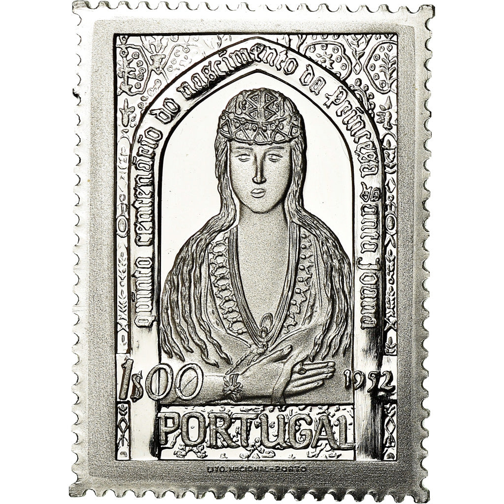 Portugal, Medal, Timbre, Princesa Santa Joana, 1953, MS(64), Silver