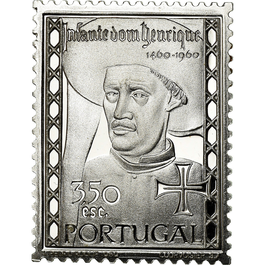 Portugal, Médaille, Timbre, Infante D.Henrique, History, 1960, SPL+, Argent