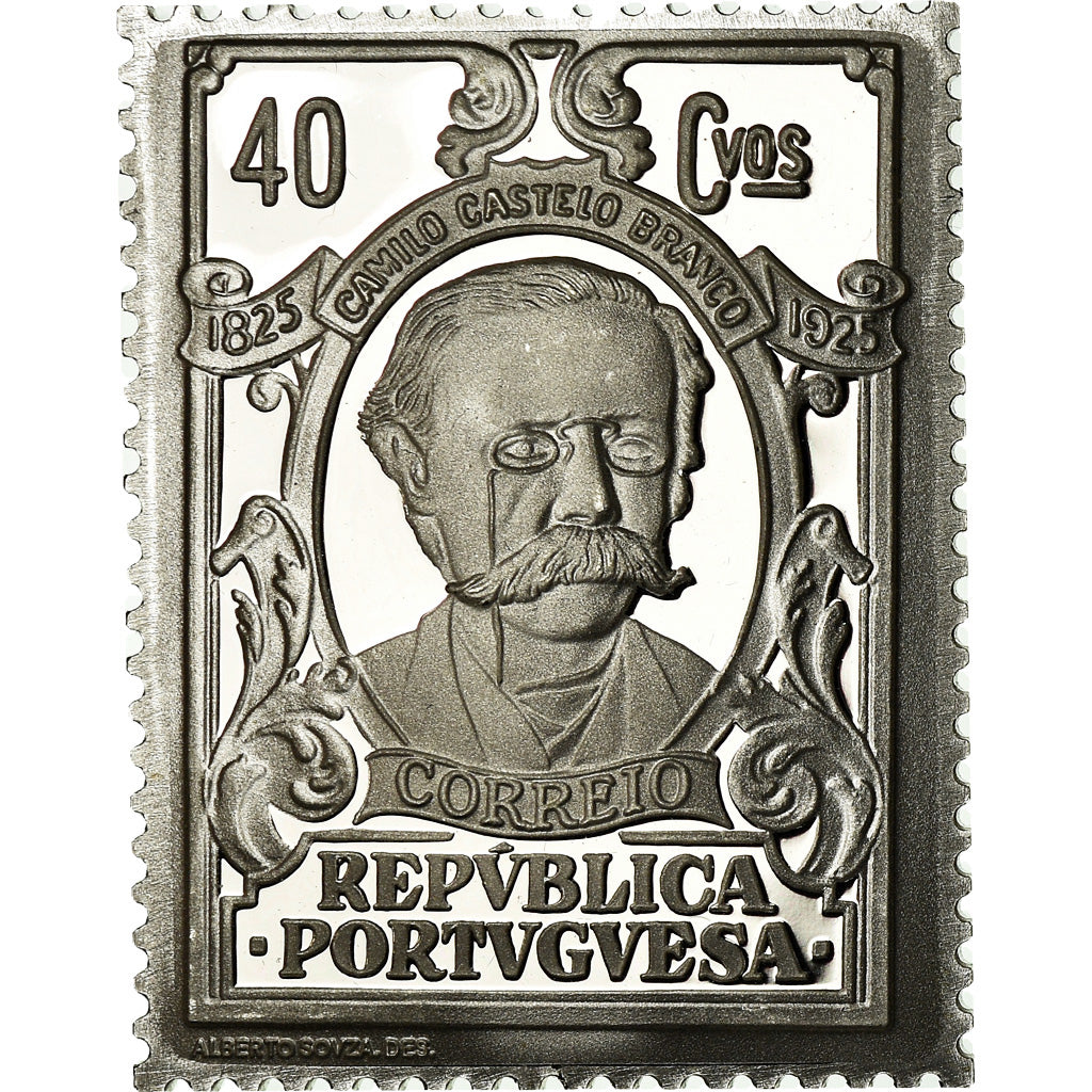 Portugal, Medal, Timbre, Camilo Castelo Branco, 1925, MS(64), Silver