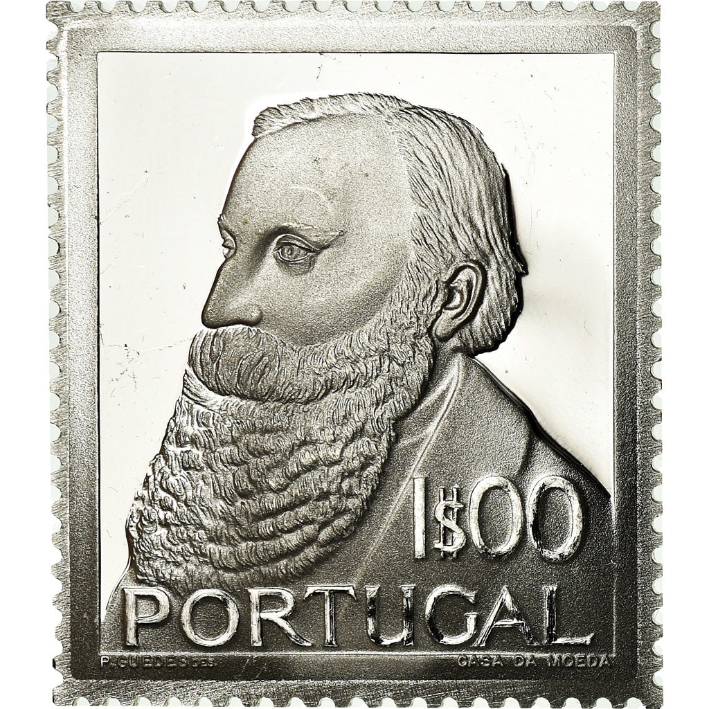 Portugal, Médaille, Timbre, Guerra Junqueiro, 1951, SPL+, Argent