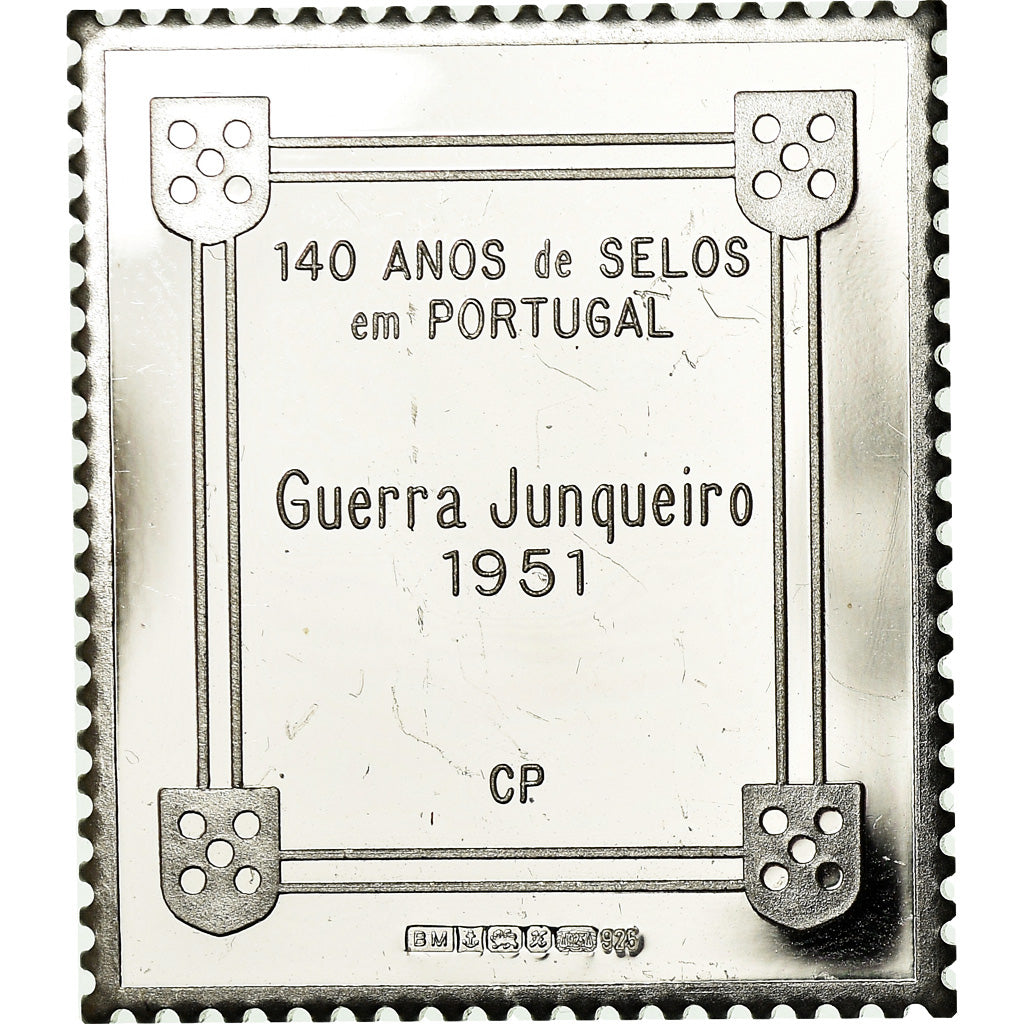 Portugal, Médaille, Timbre, Guerra Junqueiro, 1951, SPL+, Argent