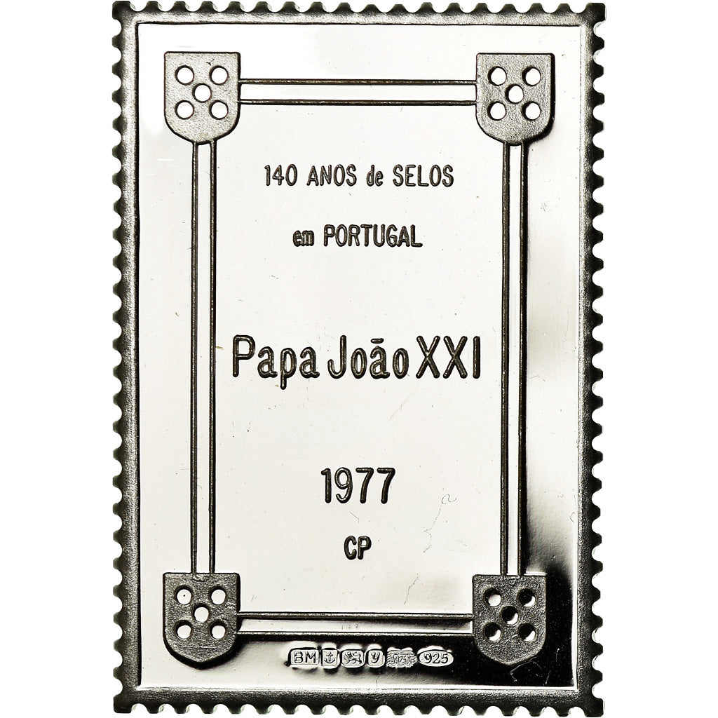 Portugal, Médaille, Timbre, Papa Joao XXI, 1977, SPL+, Argent