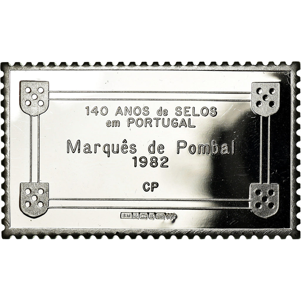 Portugal, Médaille, Timbre, Marques de Pombal, 1982, SPL+, Argent