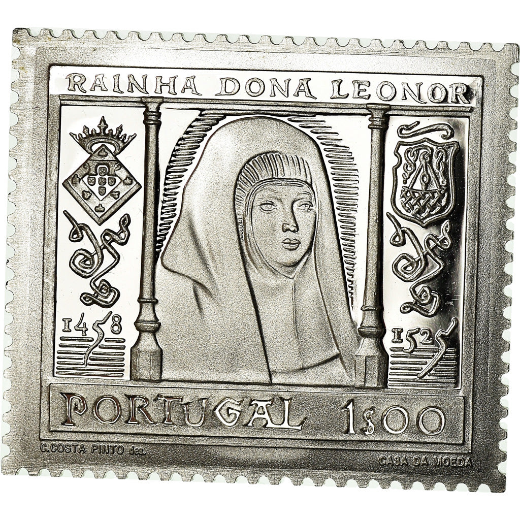 Portugal, Medal, Timbre, Rainha D.Leonor, History, 1958, MS(64), Silver