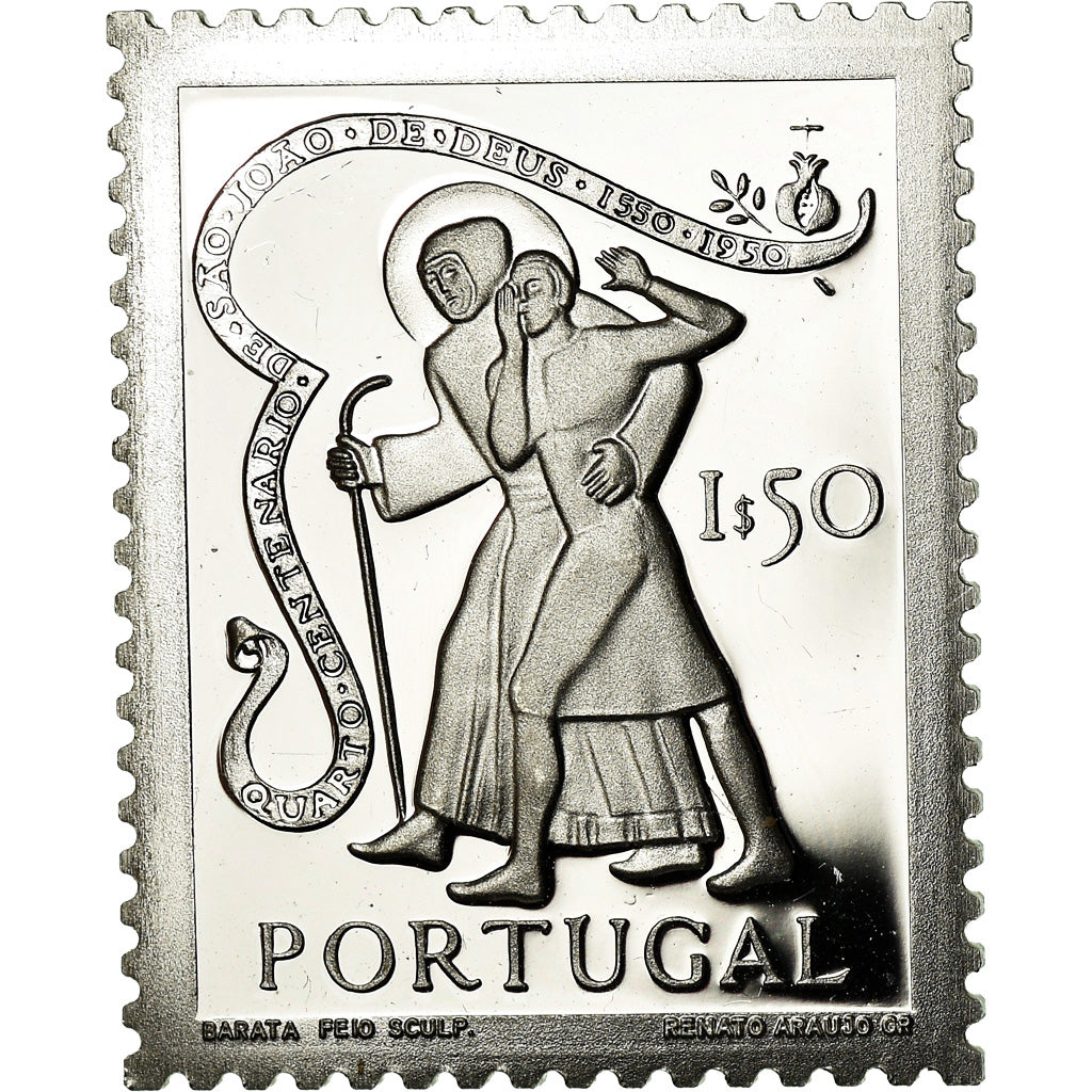 Portugal, Medal, Timbre, S.Joao de Deus, Religions & beliefs, 1950, MS(64)