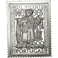Portugal, Médaille, Timbre, Gil Vicente, History, 1965, SPL+, Argent