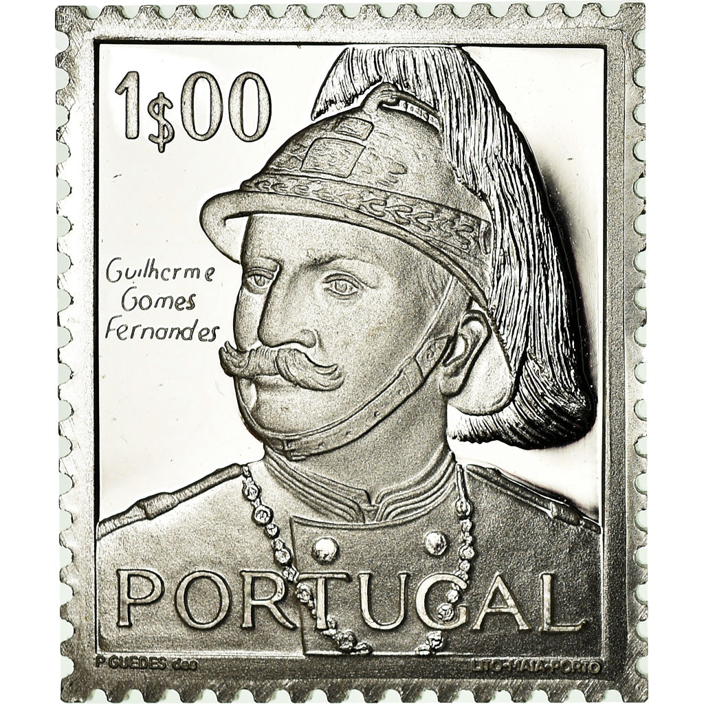 Portugal, Médaille, Timbre, Guilherme Gomes Fernandes, 1953, SPL+, Argent