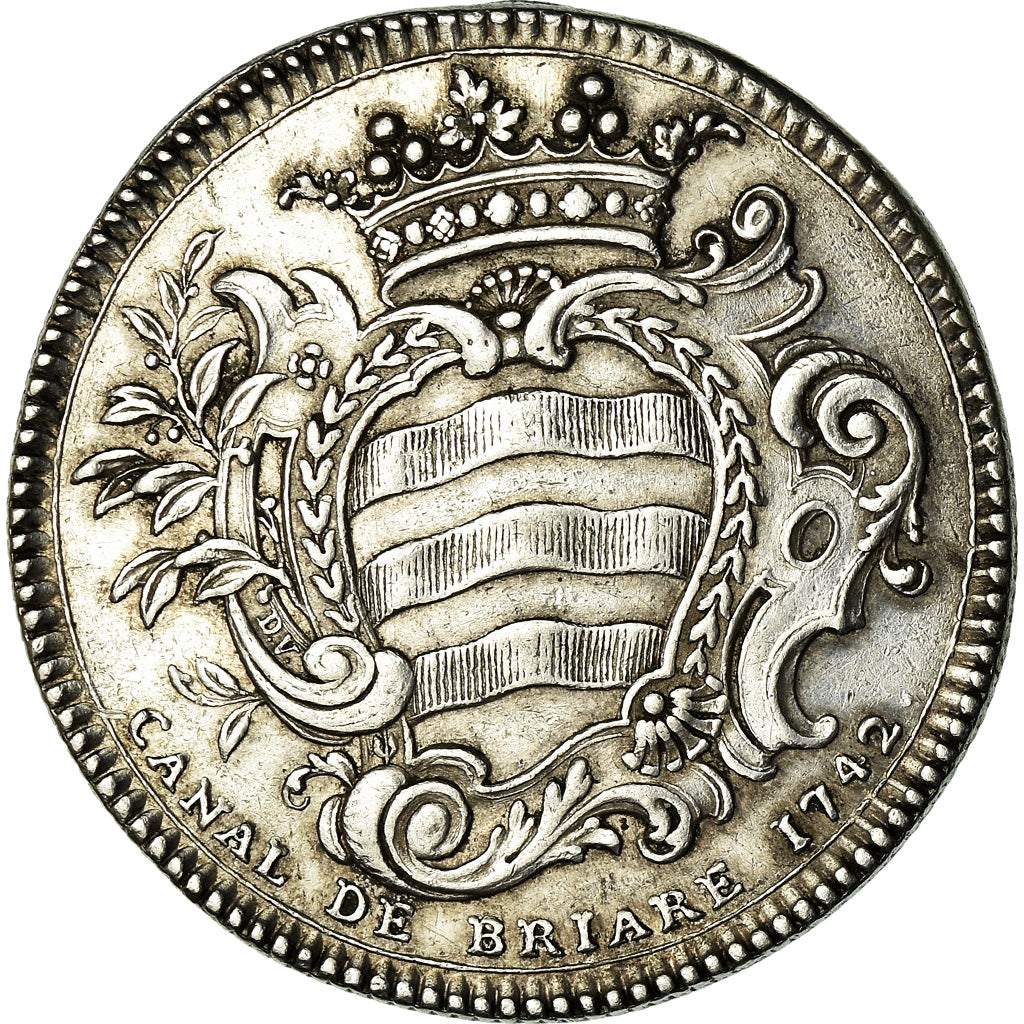 France, Jeton, Louis XV, Canaux et Transports Fluviaux, Canal de Briare, 1742