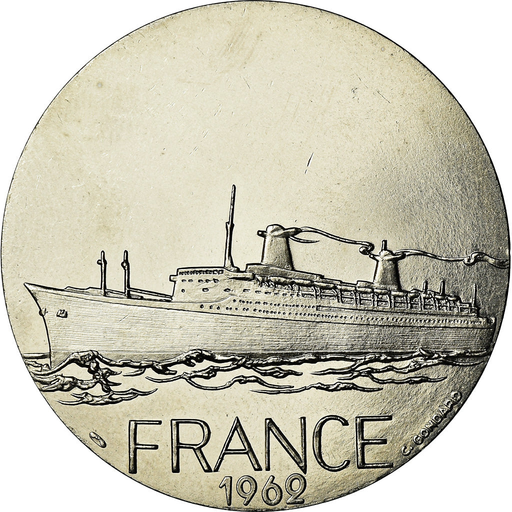 Francia, medaglia, Compagnie Générale Transatlantique, France, Shipping, C.