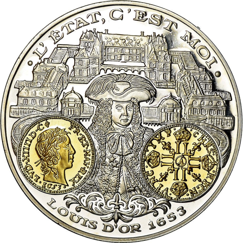 Francia, medaglia, Histoire de la monnaie Française, Louis d'or de Louis XIV
