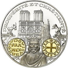 França, Medal, Histoire Monétaire, Denier Parisis, Louis VII, MS(65-70), Prata