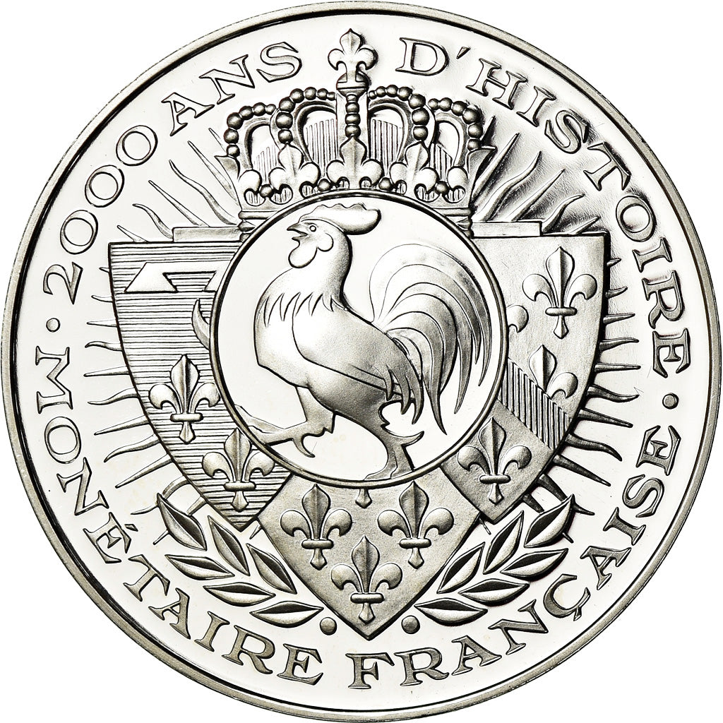 França, Medal, Histoire Monétaire, Denier Parisis, Louis VII, MS(65-70), Prata