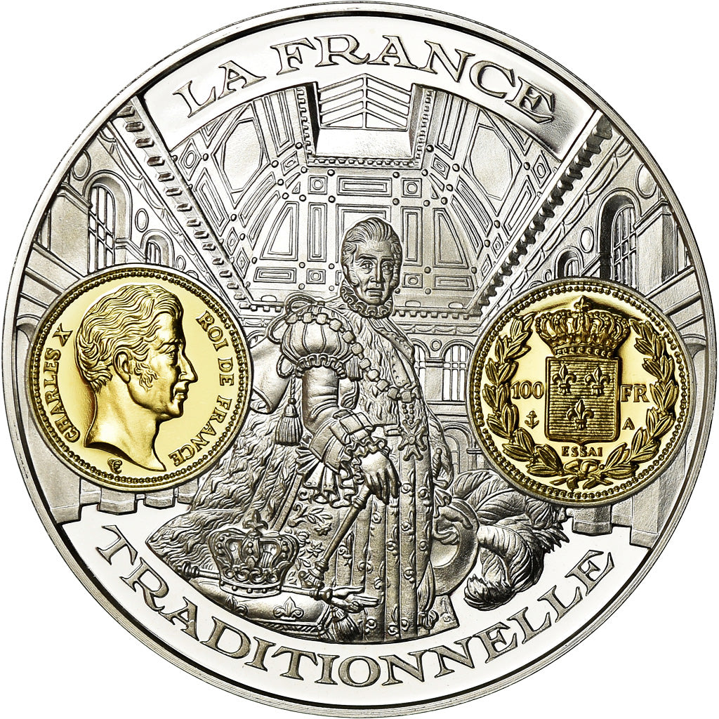 France, Médaille, Histoire Monétaire, 100 Francs Charles X, FDC, Argent