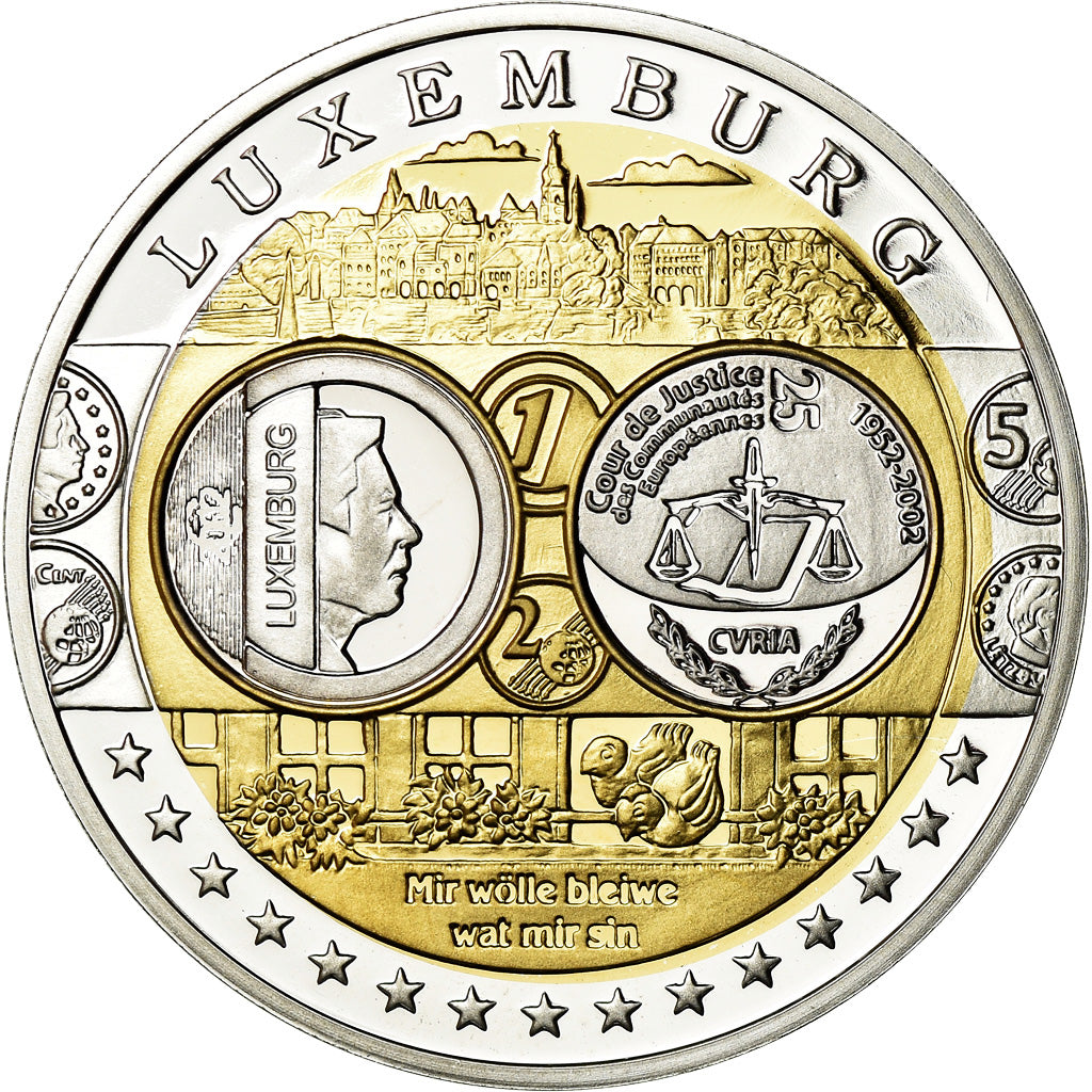Luxemburgo, medalla, Euro, Europa, FDC, Plata