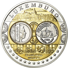 Luxemburgo, medalla, Euro, Europa, FDC, Plata