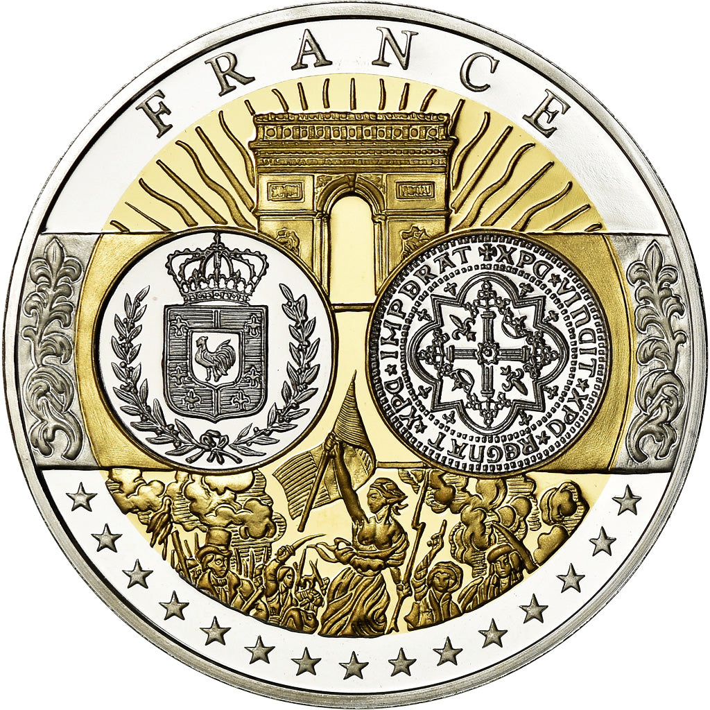France, Medal, Europa, République Française, MS(65-70), Silver