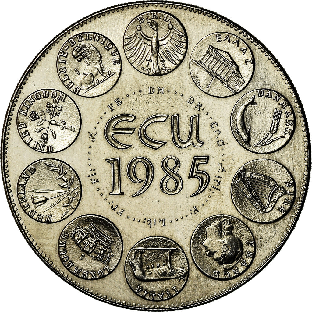Francia, medaglia, Ecu Europa, Marianne, 1985, Rodier, SPL+, Rame-nichel