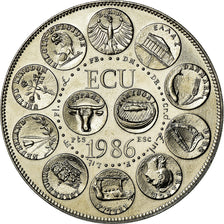 Francia, medaglia, Ecu Europa, Marianne, 1986, Rodier, SPL+, Rame-nichel