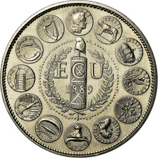 Francia, medaglia, Ecu Europa, Marianne, 1989, Rodier, SPL+, Rame-nichel