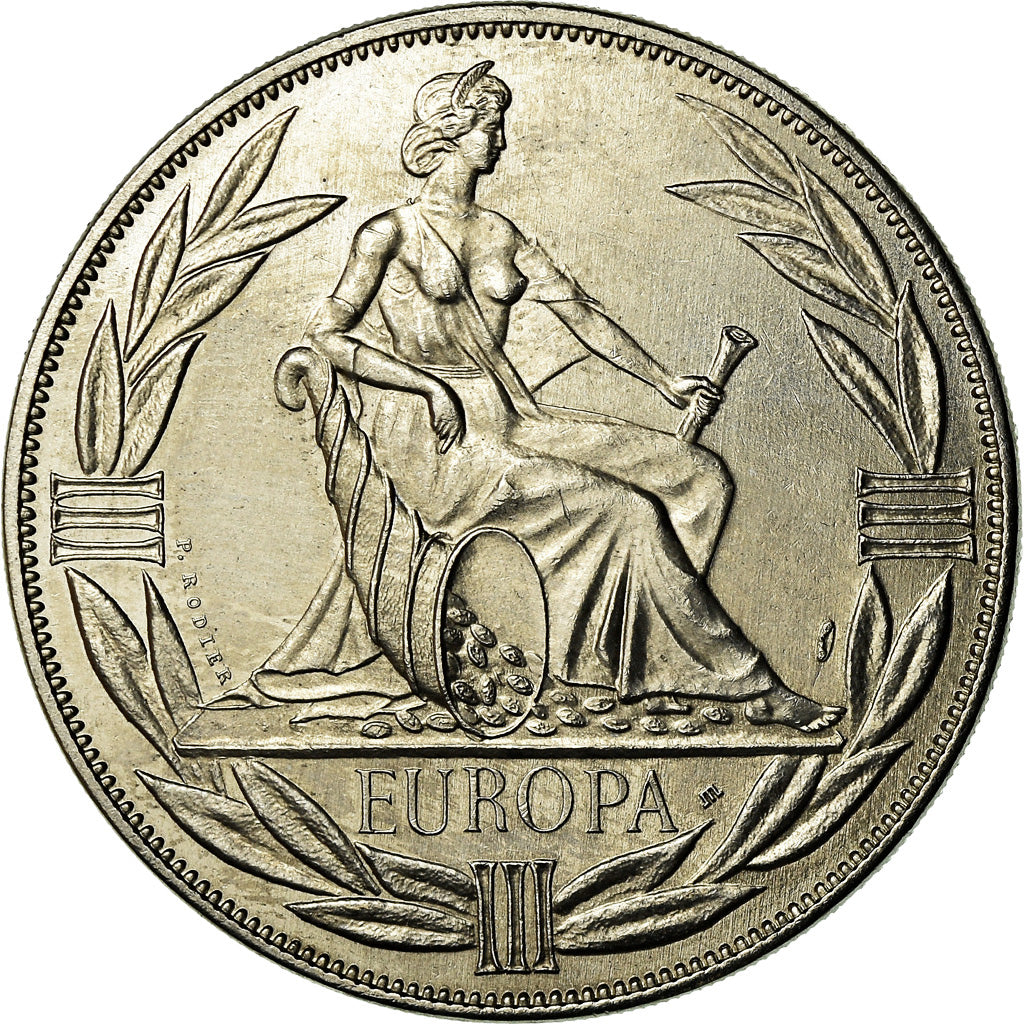 France, Medal, Ecu Europa, Europe Assise, 1981, Rodier, MS(64), Copper-nickel