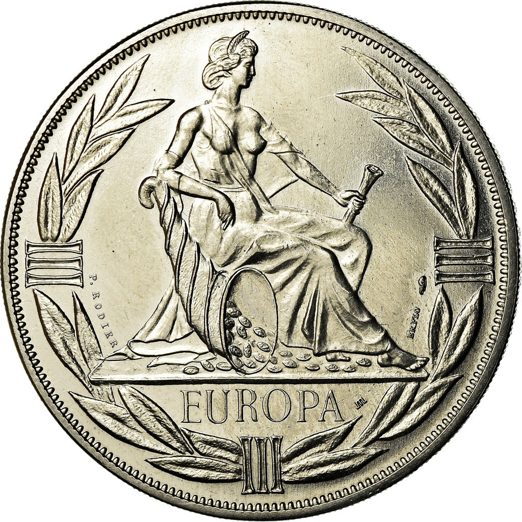França, Medal, Ecu Europa, Europe Assise, 1983, Rodier, MS(64), Cobre-níquel