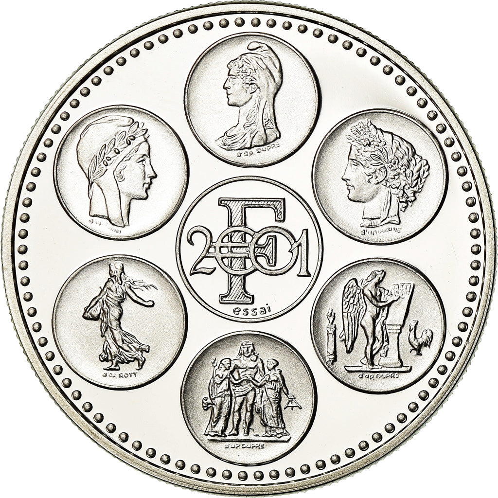 Frankrijk, Medaille, Coq, Fin du Cours Légal du Franc, Politics, Society, War