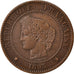 FRANCE, Cérès, 2 Centimes, 1895, Paris, KM #827.1, AU(50-53), Bronze, 20.2, G...