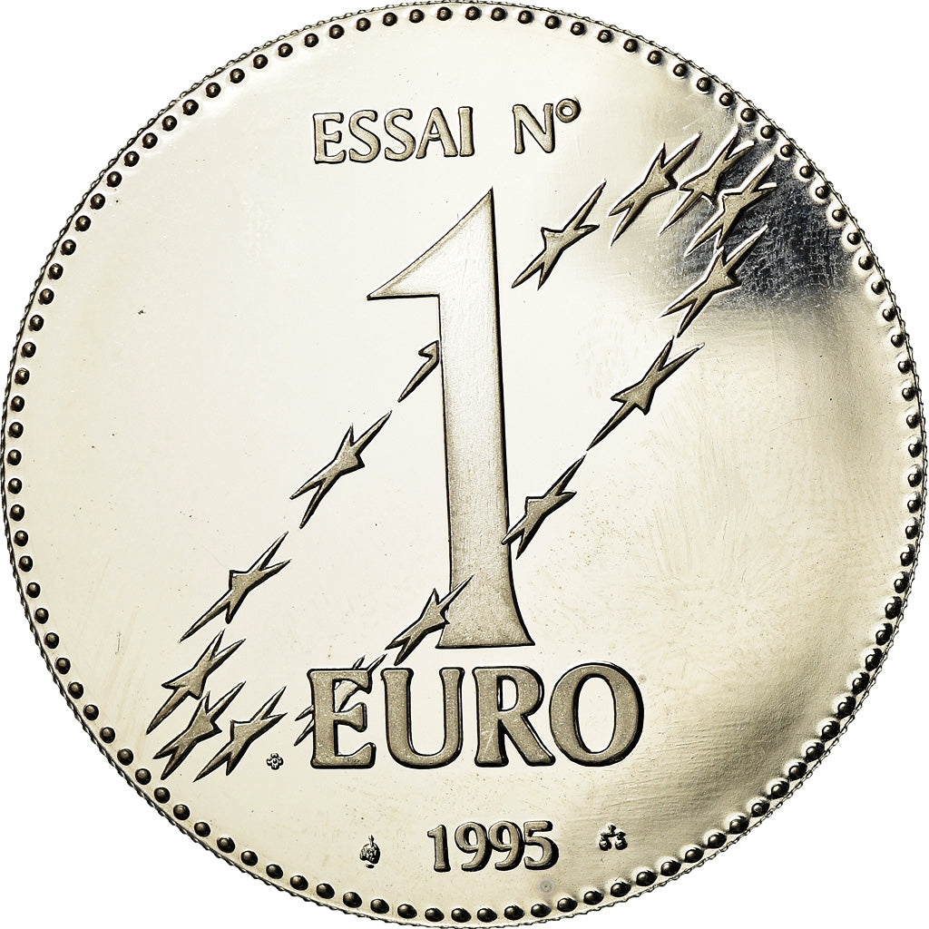 France, Medal, Europa, Essai n°1 Euro, 1995, MS(65-70), Silver