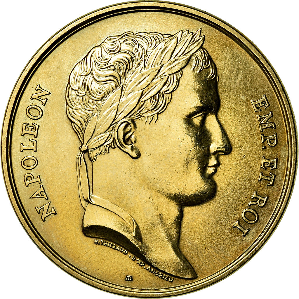 France, Medal, Le sacre de Napoléon Ier par Pie VII, Thiébaud, MS(64), Gilt