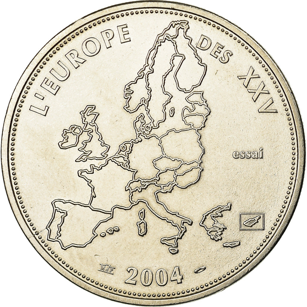 France, Medal, L'Europe des XXV, Essai, 2004, MS(65-70), Copper-nickel