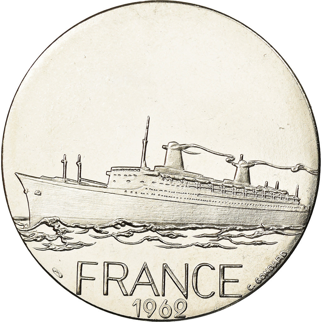 França, Medal, Compagnie Générale Transatlantique, France, Navegação, C.
