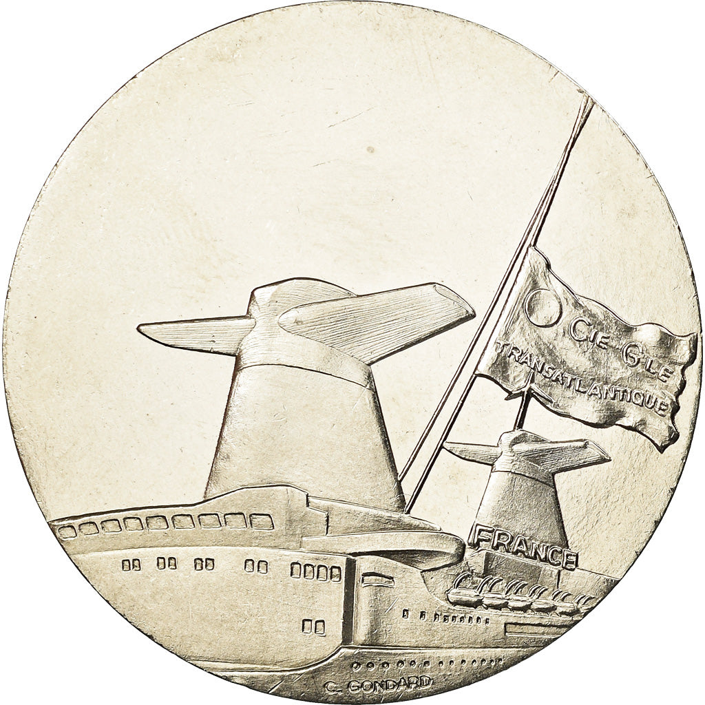 França, Medal, Compagnie Générale Transatlantique, France, Navegação, C.