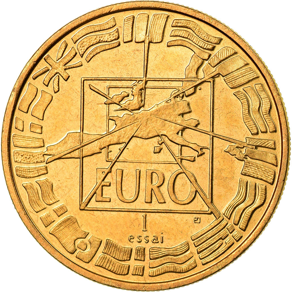 France, Medal, Charles De Gaulle, 1 Euro Essai, 1996, Jimenez, MS(64), Copper