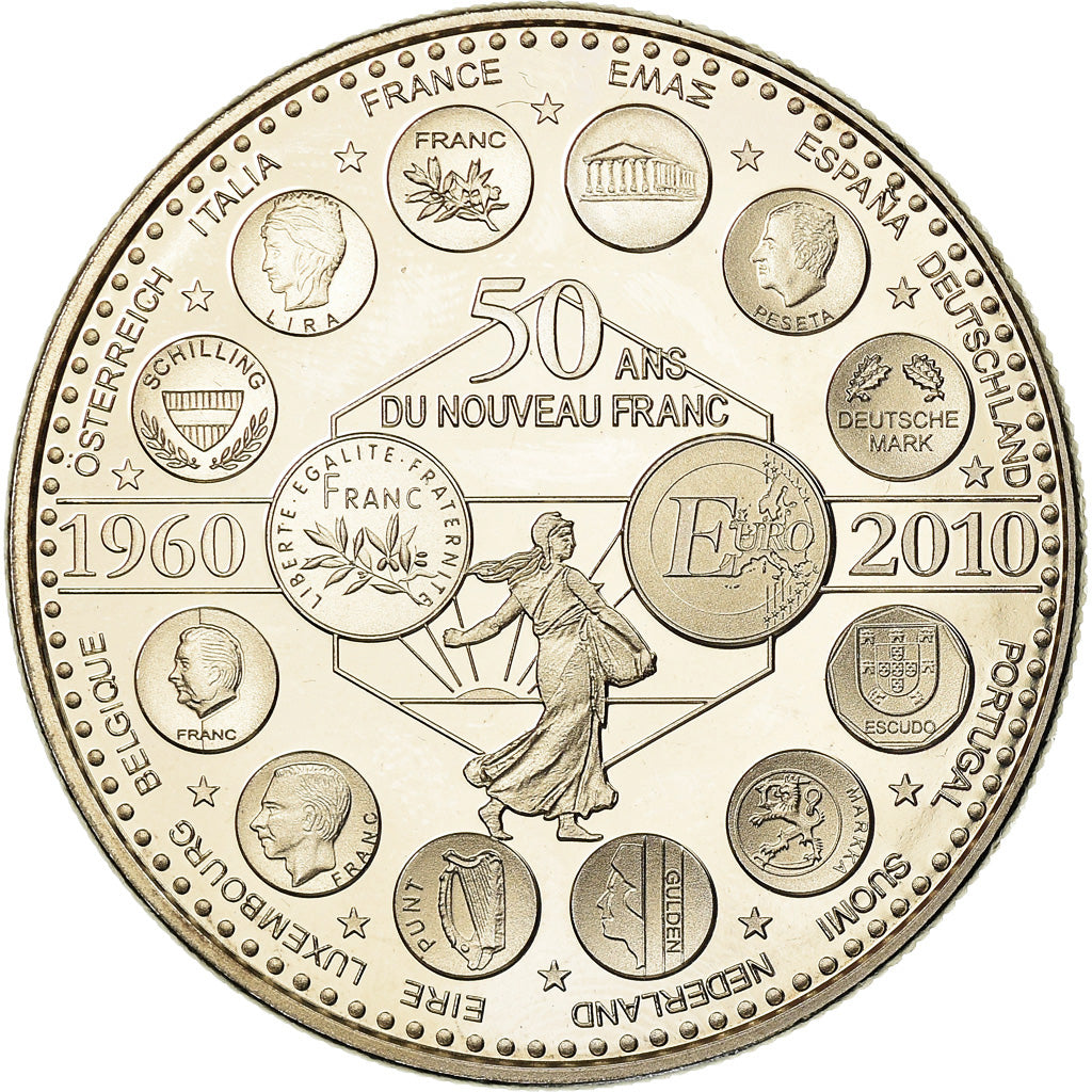 França, Medal, L'Europe des XXVII, 50 ans du nouveau Franc, Políticas