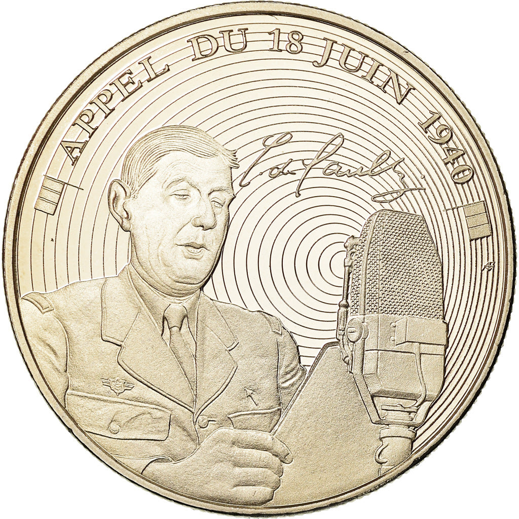 France, Medal, Charles De Gaulle, Appel du 18 juin 1940, MS(65-70)