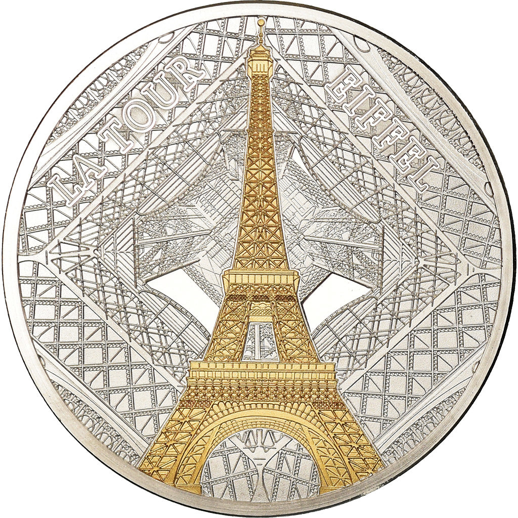 France, Medal, Paris - Monuments - Tour Eiffel, MS(65-70), Copper Plated Silver