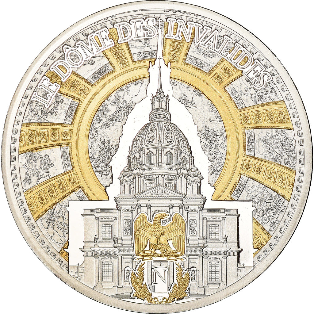 France, Medal, Monuments de Paris, L'Eglise du Dôme des Invalides, MS(65-70)