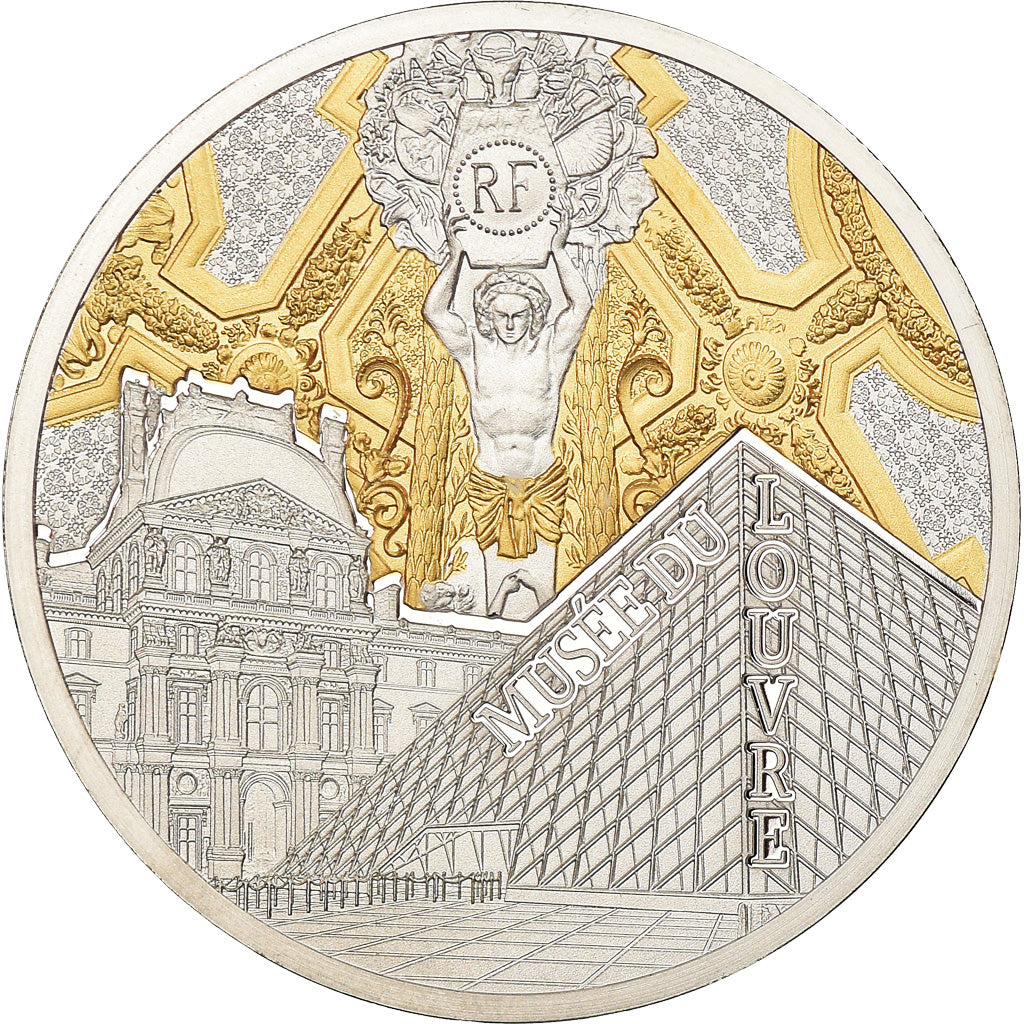 France, Medal, Monuments de Paris, Musée du Louvre, MS(65-70), Copper Plated