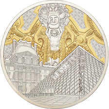 France, Medal, Monuments de Paris, Musée du Louvre, MS(65-70), Copper Plated