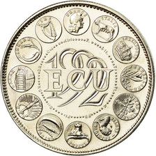 Frankrijk, Medaille, Ecu Europa, Marianne, 1992, Rodier, FDC, Copper-nickel