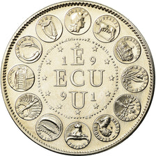 França, Medal, Ecu Europa, Marianne, 1991, Rodier, MS(65-70), Cobre-níquel