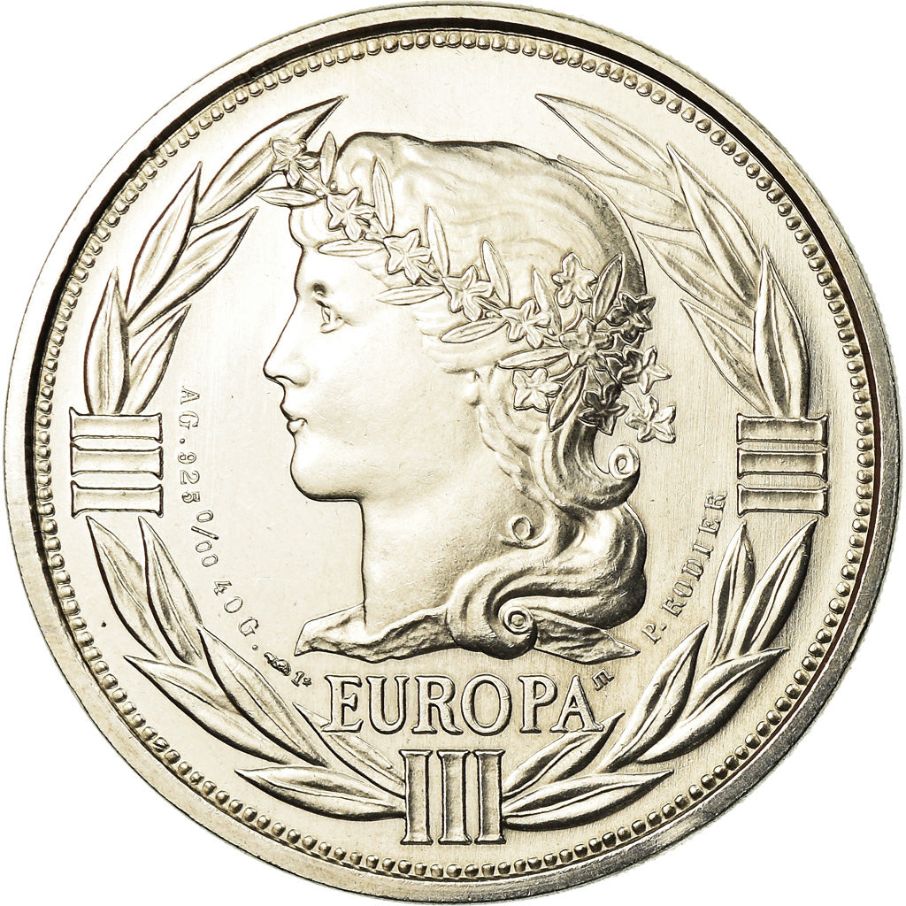França, Medal, Ecu Europa, Marianne, 1991, Rodier, MS(65-70), Cobre-níquel
