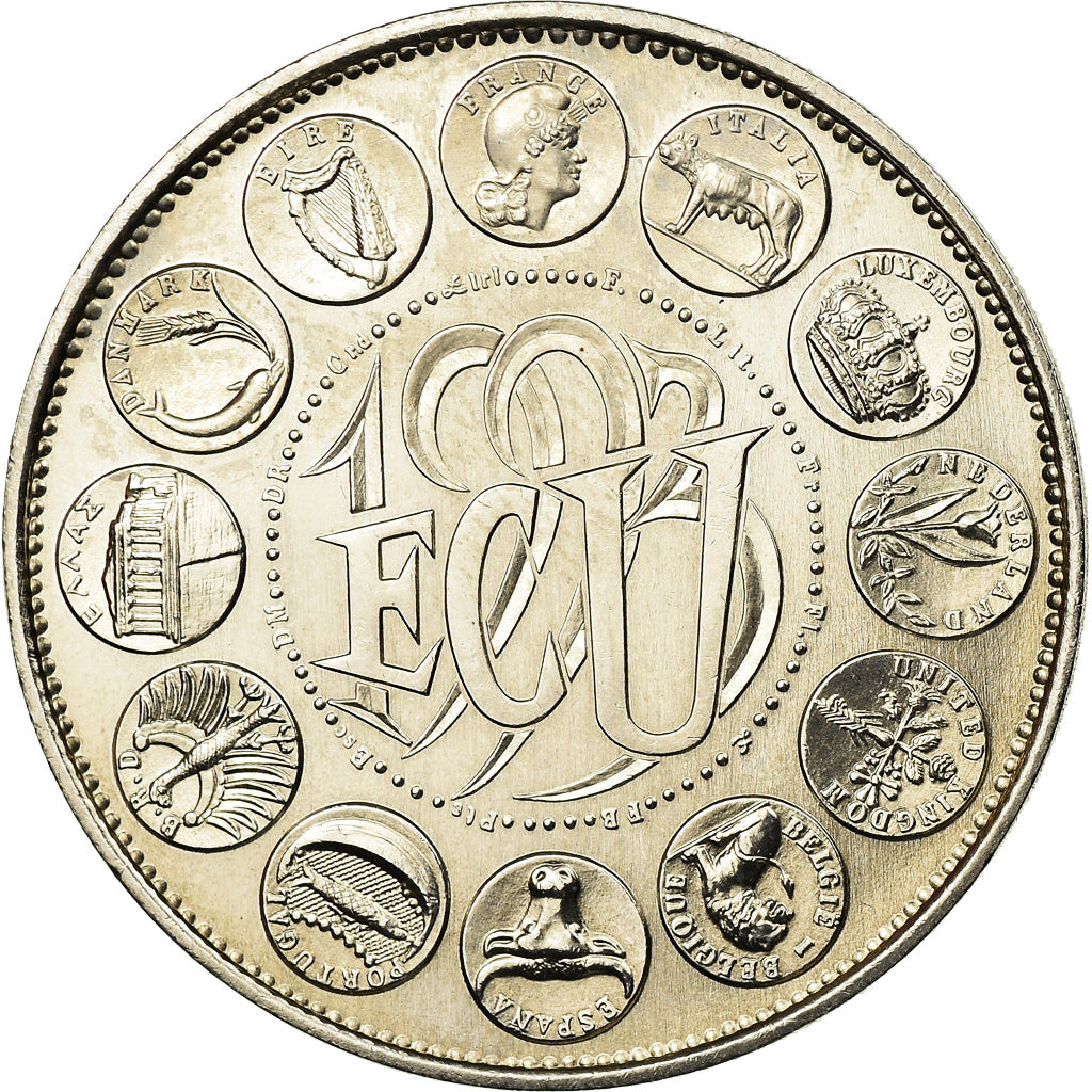 France, Medal, Ecu Europa, Marianne, 1993, Rodier, MS(65-70), Copper-nickel