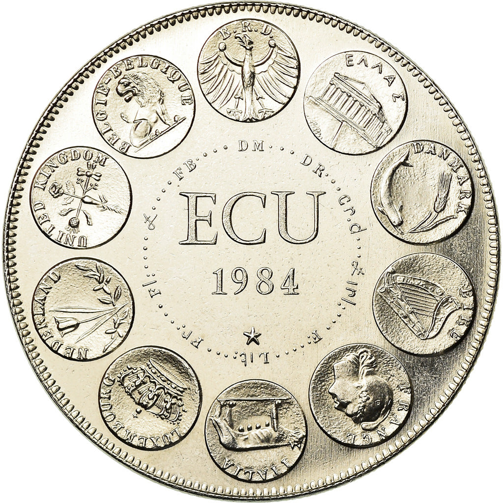Frankrijk, Medaille, Ecu Europa, Europe Assise, 1984, Rodier, FDC, Copper-nickel
