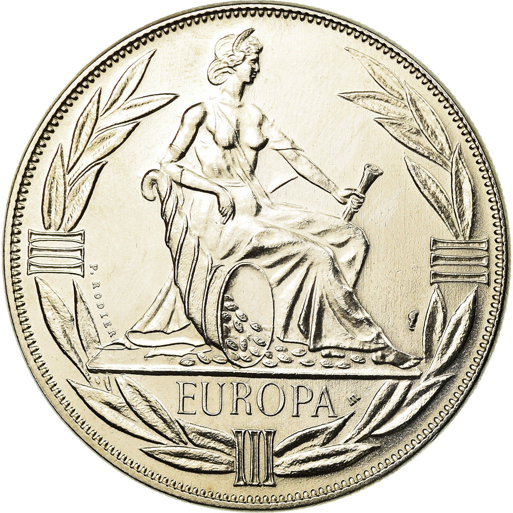 Francia, medalla, Ecu Europa, Europe Assise, 1981, Rodier, FDC, Cobre - níquel