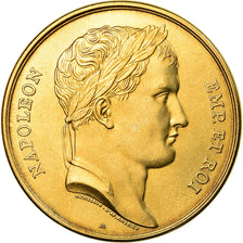 France, Medal, Le sacre de Napoléon Ier par Pie VII, Thiébaud, MS(65-70), Gilt